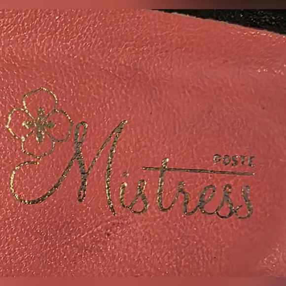 SALE Black Mules With Feather Accent - Picture 3 of 10